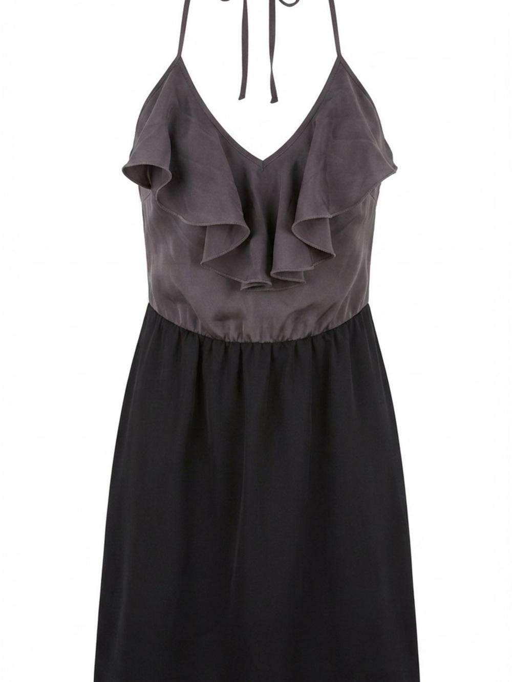Express Y2K Two-Toned Black and Gray Halter dress. NWT